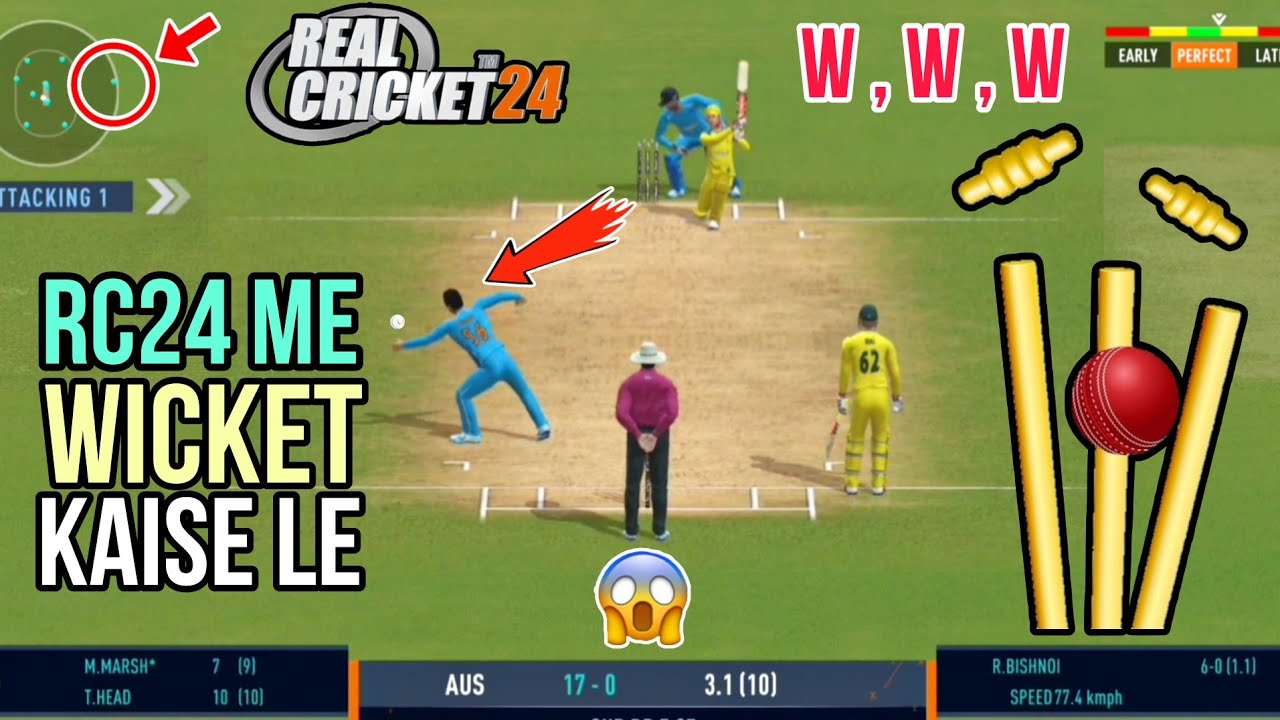 How To Take Wickets in Real Cricket 24 | Real Cricket 24 Me Wicket ...