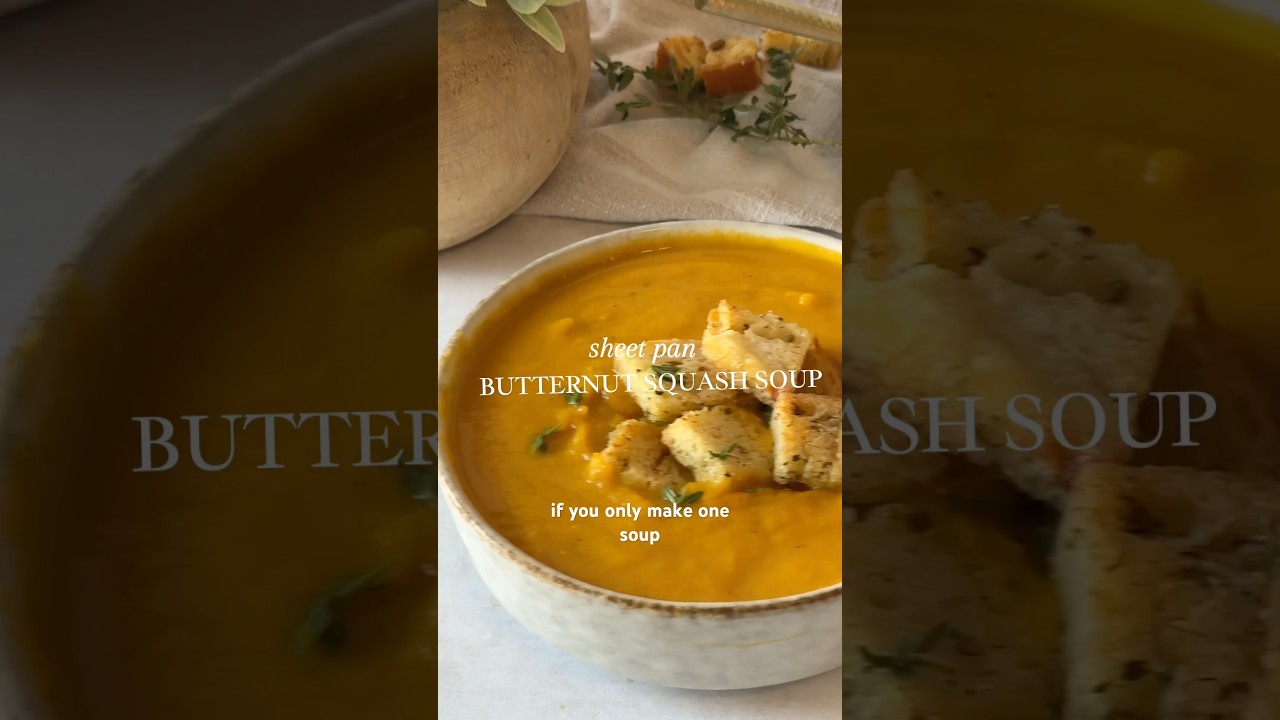 Butternut Squash Soup with Carrots & Apple, easy, df/gf, cozy & healthy soup! 🫶🏼😊Recipe below ⬇️