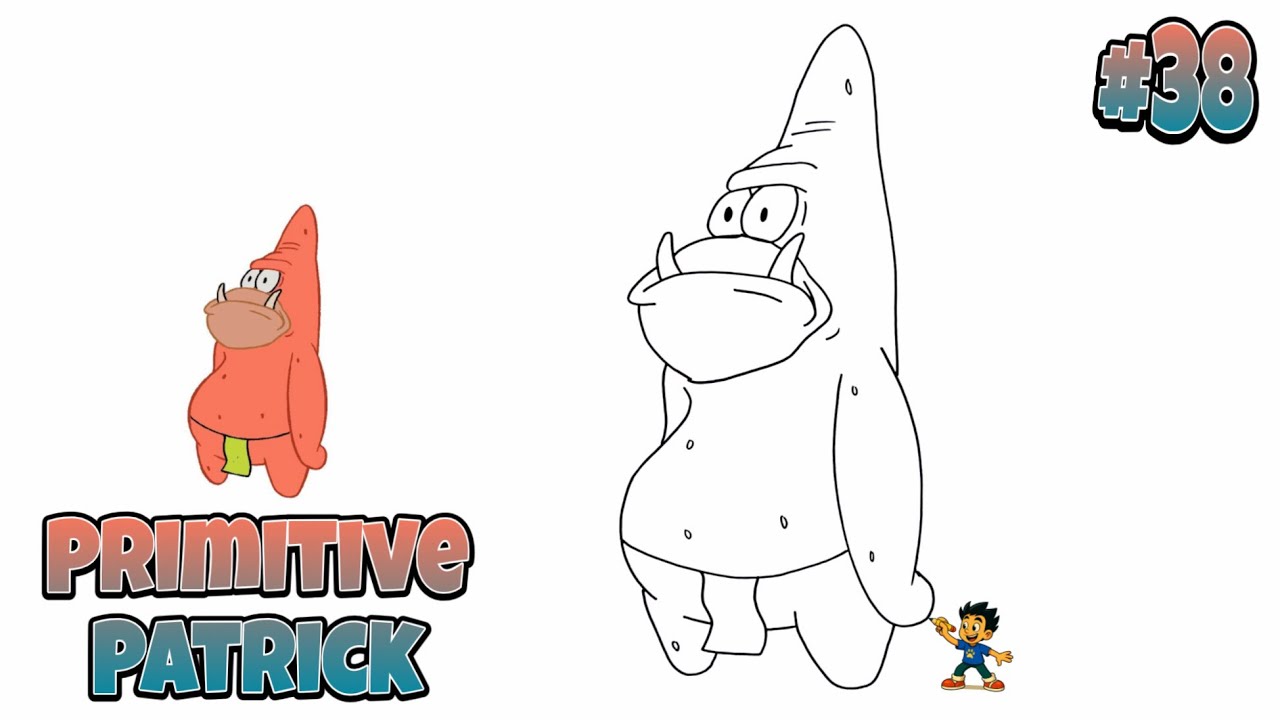 Primitive Patrick How To Draw Primitive Patrick from SpongeBob - YouTube