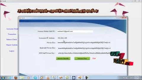 Final Year Projects | A model to authenticate requests for online banking transactions