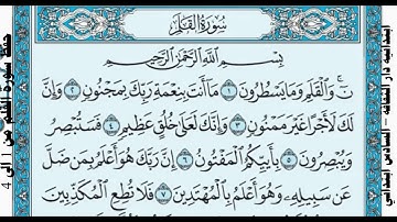 الصف السادس حفظ سورة القلم من 1 الى 4