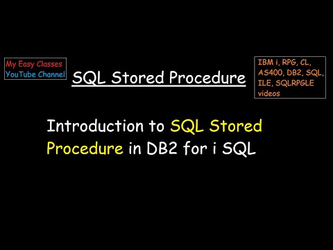 Introduction to SQL stored procedure IBM i DB2 AS400 - Create STORED PROCEDURE
