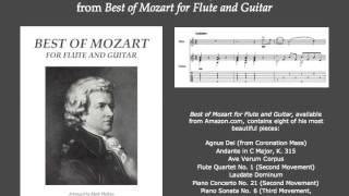 Mozart's "Andante in C Major," K. 315 (flute and guitar)