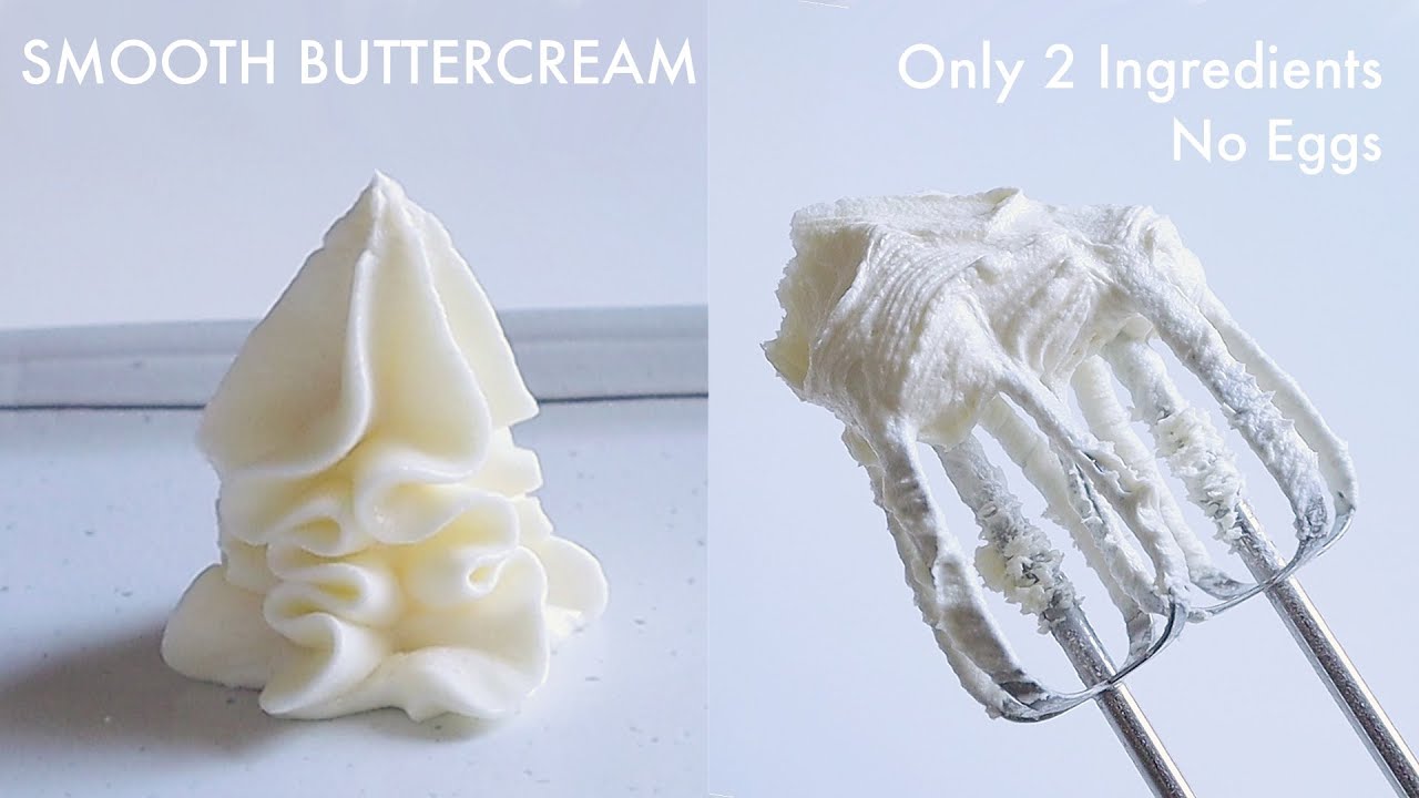 Easy BUTTERCREAM only 2 ingredients, no eggs! Perfect for piping and