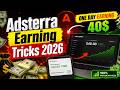 Adsterra Earning Tricks 2026 | Secret Viral Methods to Make Daily Passive Income Quickly Online Now