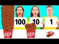 100 Capas de Alimentos Desafío | Recetas de Cocina Sabrosas por 4Teen Challenge