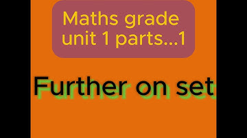 Maths Grade 9 unit 1 part 1..../ kooran Tube / Afaan oromoo