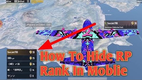 how To Hide./Disable RP Rank In Pubg Moblie