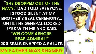 “She Dropped Out Of The Navy,” Dad Said— Until The General Looked At Me And Said “Rear Admiral”