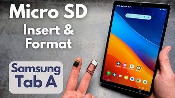Any Samsung Galaxy Tab A - How to Insert Micro SD Memory Card & FORMAT