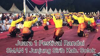 JUARA 1 Festival Randai Se Sumatera Barat dari SMAN 1 Junjung Sirih Kab. Solok