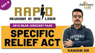 Specific Relief Act for Judiciary Exam Preparation | Rapid Revision in One Liners