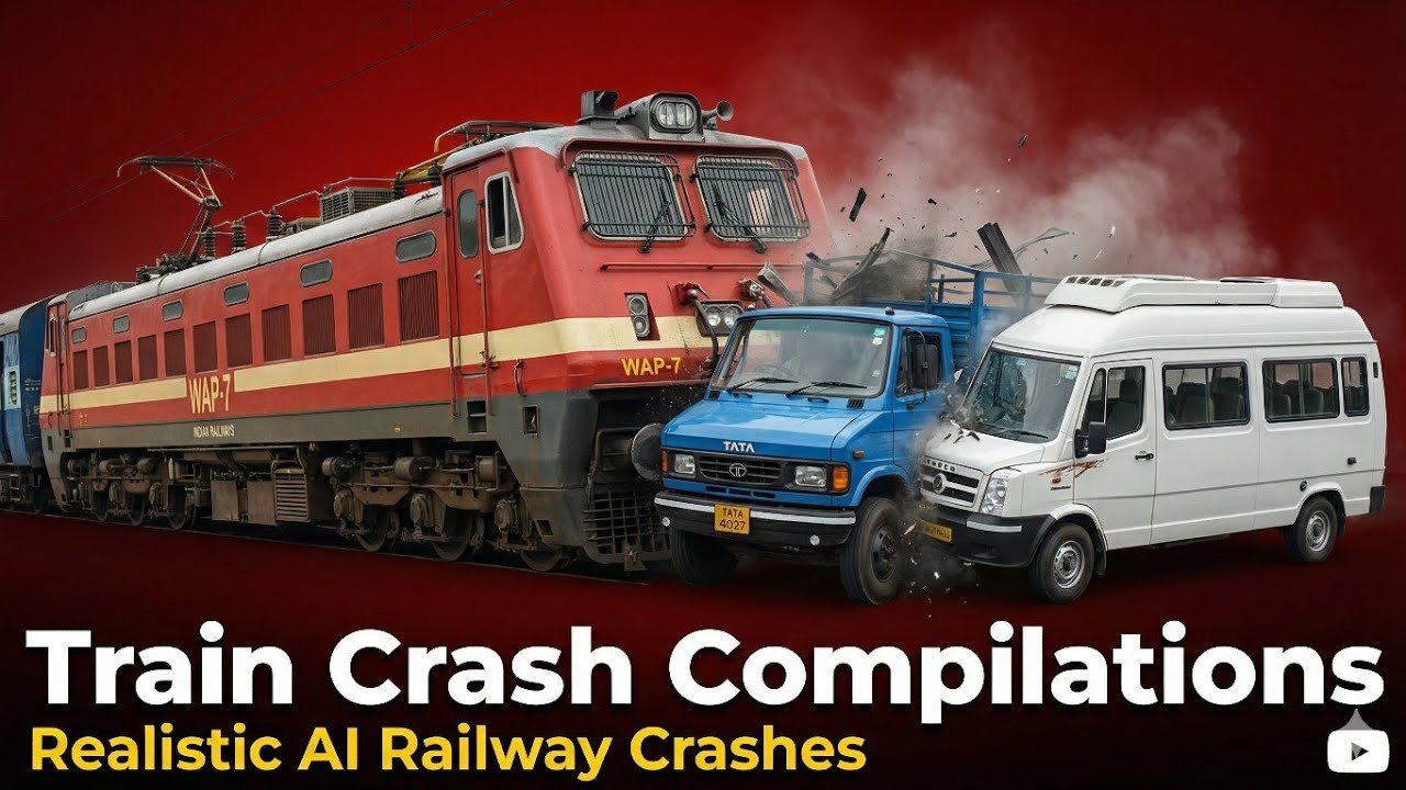 Awesome AI Train Crash Compilations it Truck Bus Realistic Videos 
