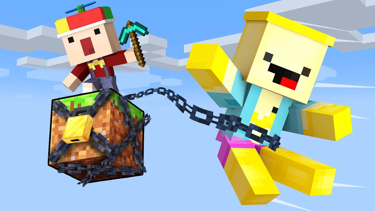 Menotté avec ce KIKOO pendant 24 HEURES sur Minecraft !