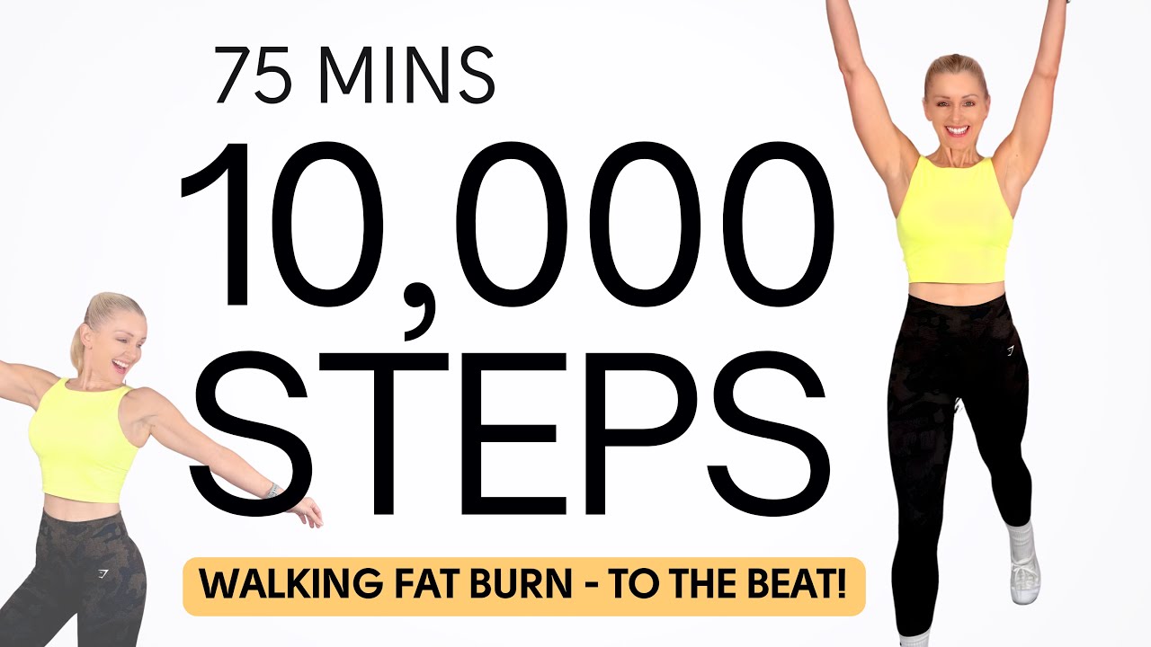 10,000 Steps – NO REPEATS! 🔥 Low Impact Walking Workout for Weight Loss | Full Body Walk at Home