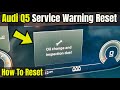Audi Q5 Oil Change & Inspection Due Warning Reset - How To DIY