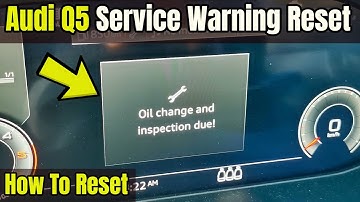 Audi Q5 Oil Change & Inspection Due Warning Reset -  How To DIY