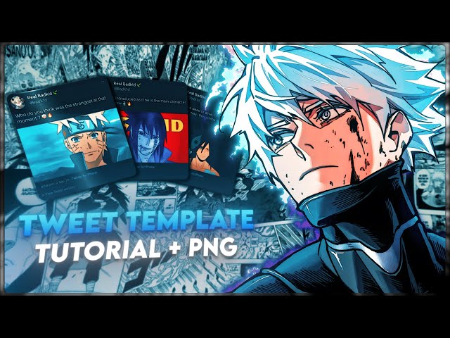 Tweet Template Tutorial + Free Png File for Anime Shorts | @Badk1d class=