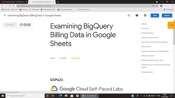 Qwiklabs   Examining BigQuery Billing Data in Google Sheets GSP623