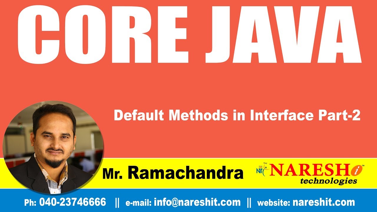 Default Methods in Interface Part-2 | Core Java Tutorials | by Mr.Rama ...