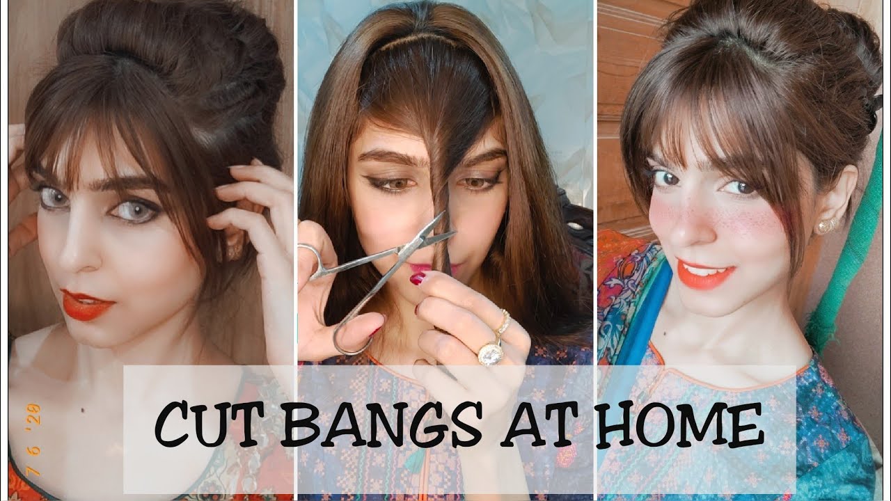HOW TO: CUT BANGS / FLICKS AT HOME - YouTube