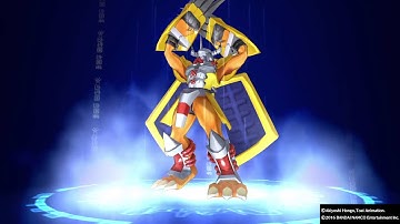 DIGIMON STORY CYBER SLEUTH MetalGreymon (Blue) Mega Digivolve to WarGreymon
