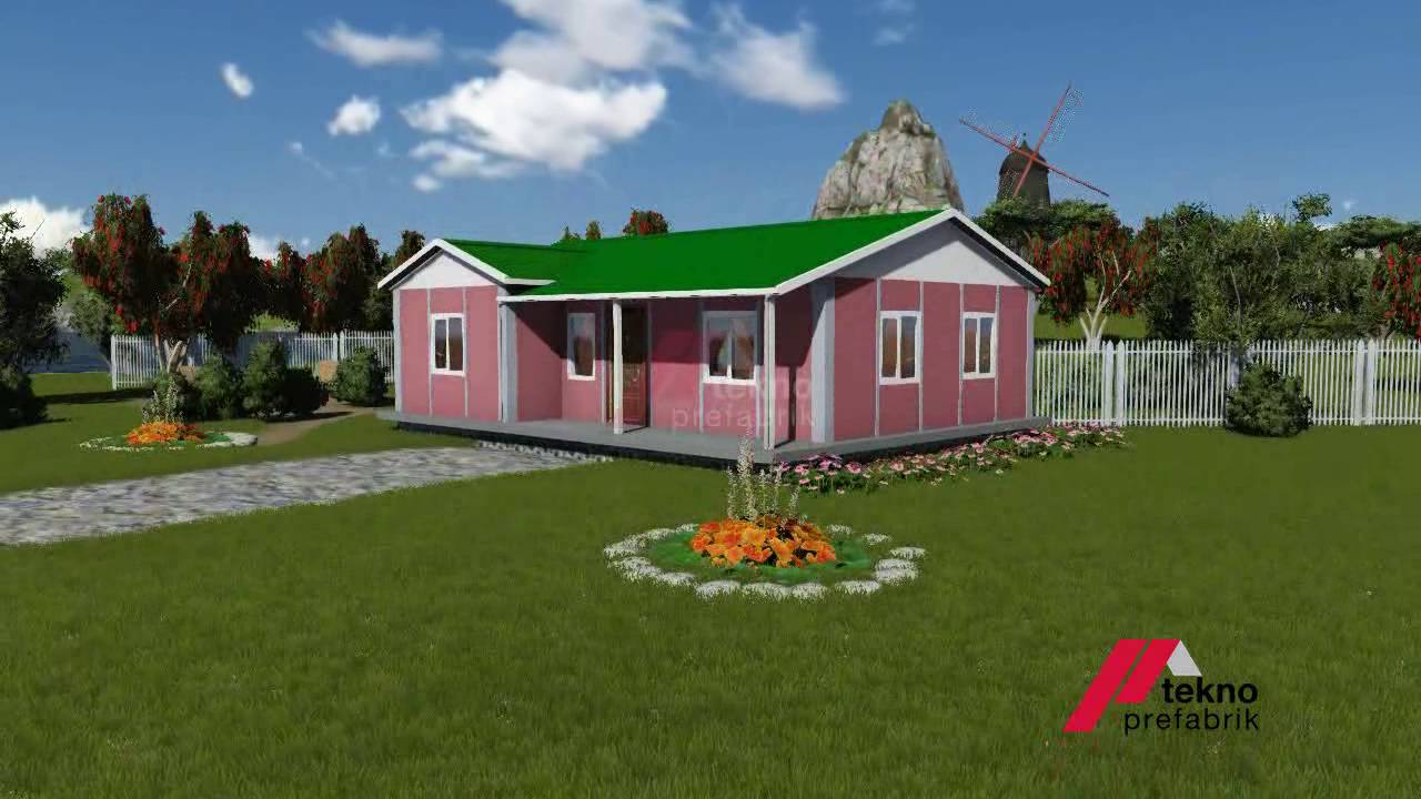 Prefabrik ev yapımı Güven Prefabrik 78 m2 müstakil ev YouTube