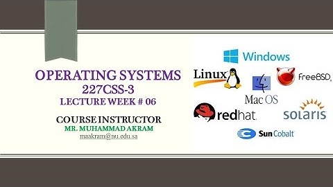 Lecture 06 (Operating Systems) Part A