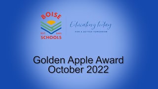 Golden Apple Award  October 10, 2022