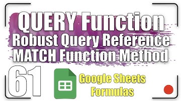 Create a robust query - MATCH function method | QUERY Function 61