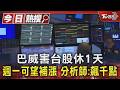巴威害台股休1天 週一可望補漲 分析師:飆千點｜TVBS新聞 @TVBSNEWS01