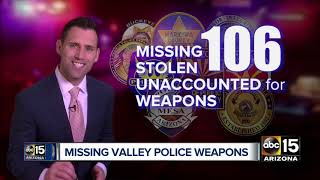 Valley agencies missing 100+ weapons