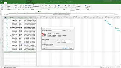 How to add a recurring task in Microsoft Project