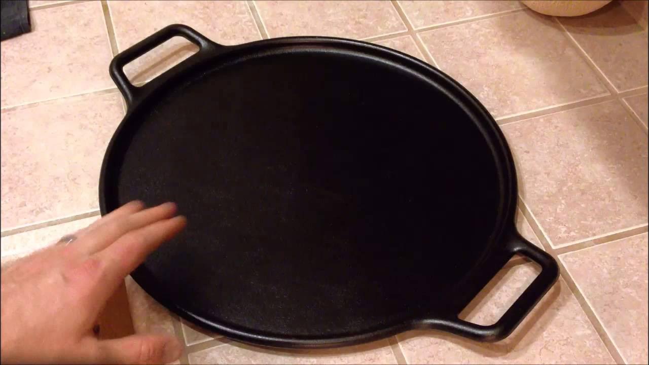 Making Pizza with the 14 inch Lodge Cast Iron Pizza Baking Pan