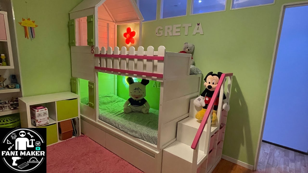 IKEA HACK 2.0! Ho rifatto il letto a castello per i bambini , usando Kura,  Malm e Trofast! - YouTube