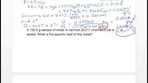 PHSC 113 - Problem Solving Video - Chapter 4 - Heat and Temperature