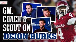 Head Coach Shane Steichen and Colts Area Scout Breakdown WR Deion Burks Game Play | NFL Draft 2026