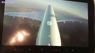 London Heathrow To Doha On The Multicamera Screen On A Airbus A350 900