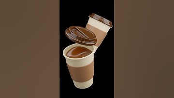 3D modeling paper coffee cup ☕️ what should i model next? #3dmodeling #3d #blender3d #coffecup