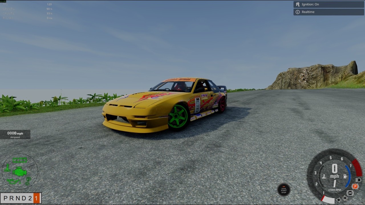 Crashing cars down big mountain (beamng drive) #beamng #automobile #beamng