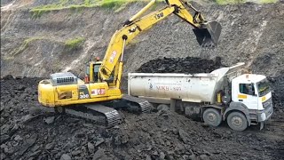 Komatsu PC300 Excavator Loading Trucks | Coal Mining | Site Project Baramulti Suksessarana