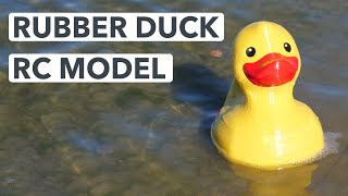 I designed and 3d-printed a remote-controlled rubber duck
