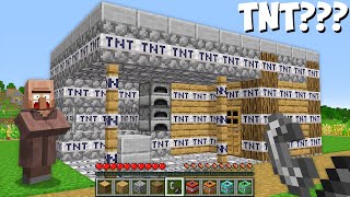 What IF LIGHT THIS TNT BLACKSMITH STRUCTURE in Minecraft Challenge 100% Trolling