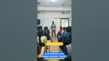 **Exciting New Fronend from Besant Technologies, Siruseri Branch!** 🚀 #datascience #job #fullstack