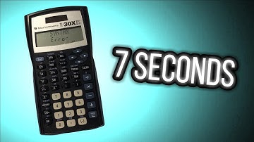 How to Speedrun Every Error on a TI-30X IIS Calculator