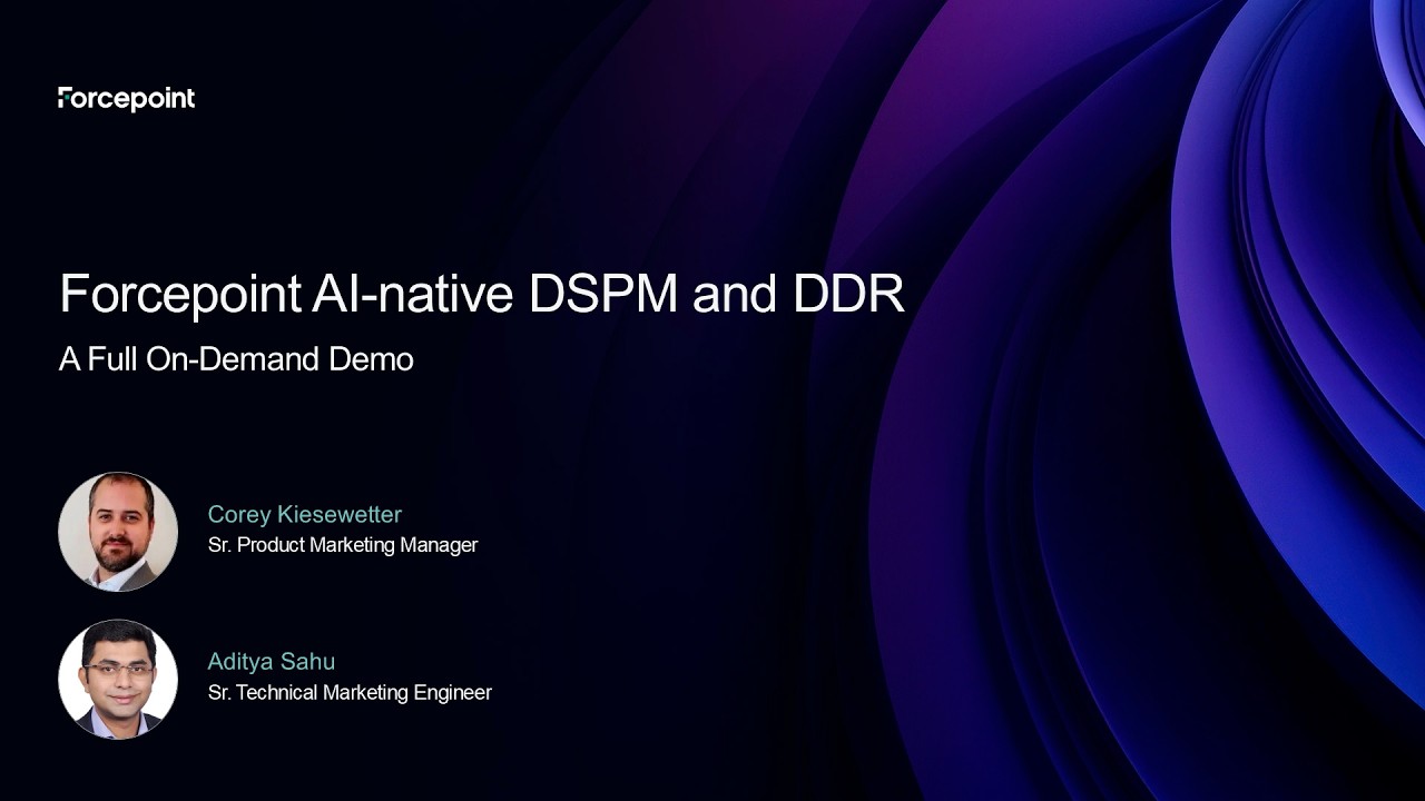 Forcepoint DSPM & DDR Demo | AI-Powered Data Security - YouTube