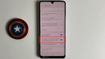 Swipe down for notification panel on Samsung A22 Android 11