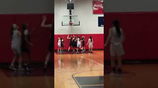Girl makes 3ptr at AAU game