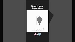 Snow & Flower Inspired Logo Design ✨🌸 | Creative Logo Concept | Shorts
