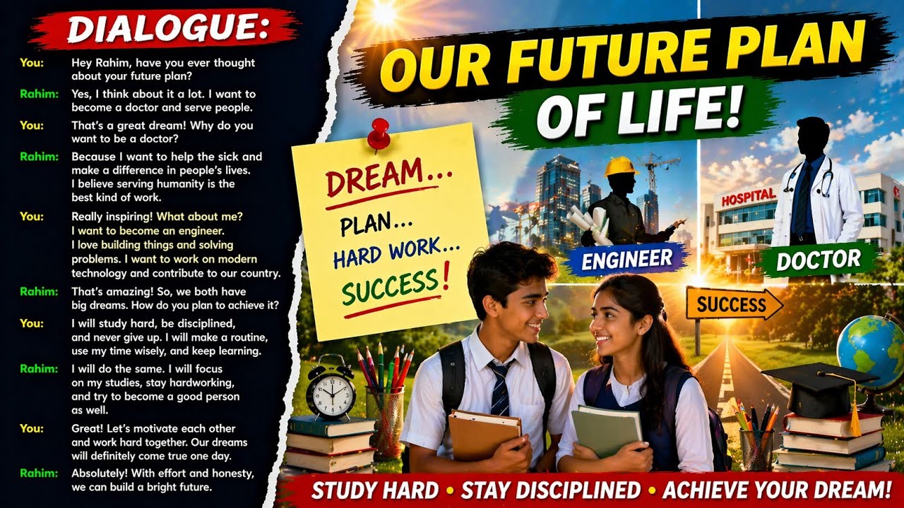 A dialogue between you and your friend Rahim/Rahima about your future ...
